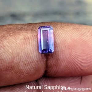 purple with violet sapphire gems 1.11 ct