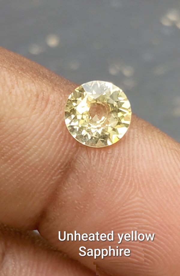 unheated yellow sapphire 1.47 ct